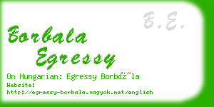 borbala egressy business card